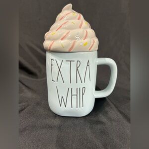 Rae Dunn Extra Whip Coffee Mug Whipped Cream Lid w/Sprinkles Topper